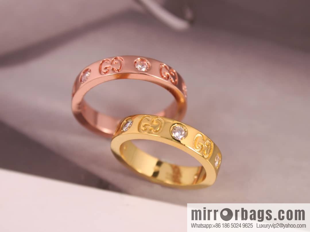 New Gucci gucci double G with diamond ring