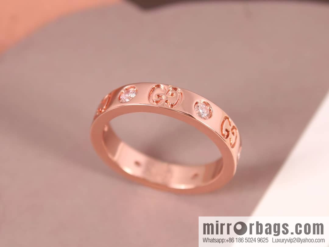 New Gucci gucci double G with diamond ring