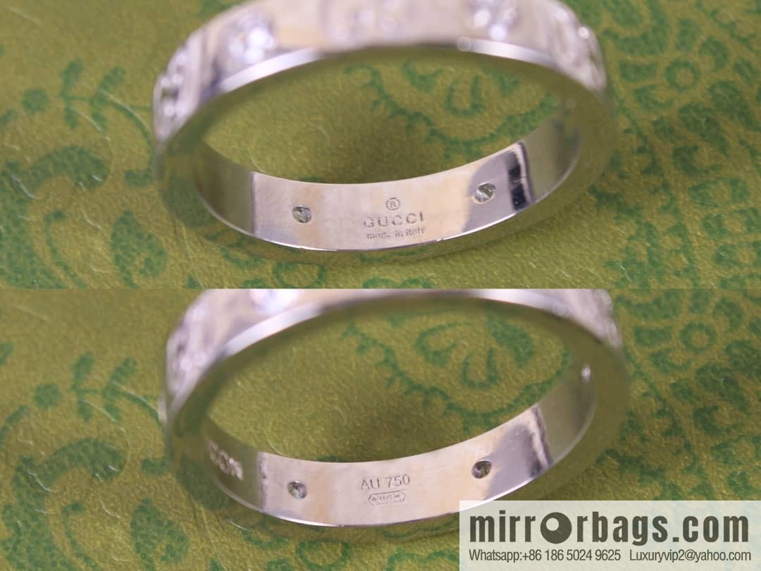 New Gucci gucci double G with diamond ring