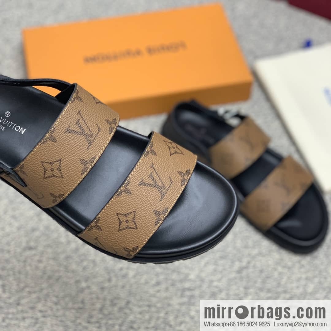 LV/Louis Vuitton features classic PVC men's sneakers with black outsoles