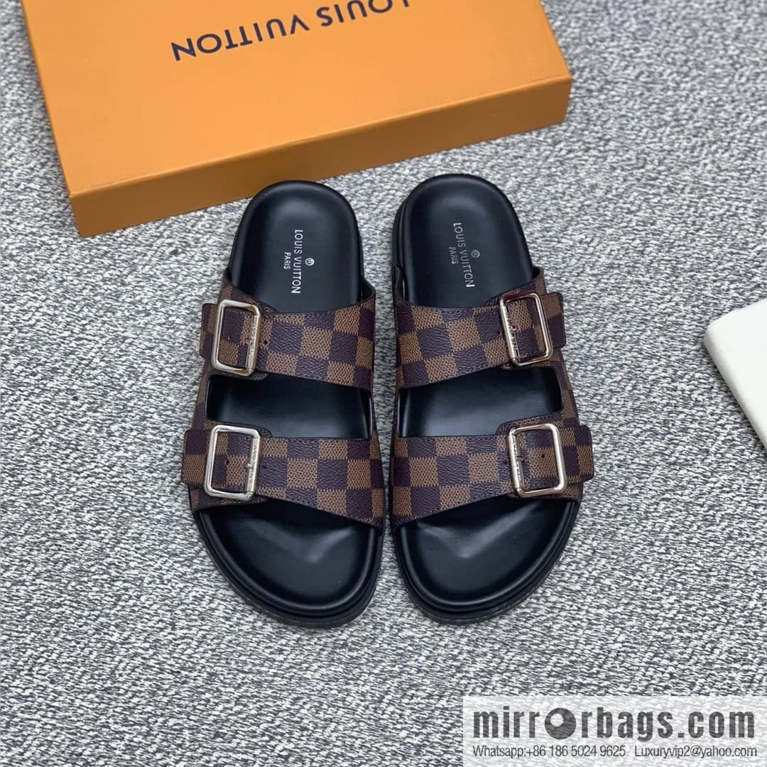LV/Louis Vuitton with classic PVC and black men's sneakers