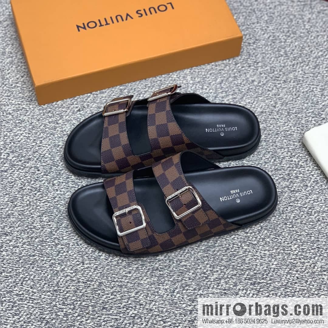 LV/Louis Vuitton with classic PVC and black men's sneakers
