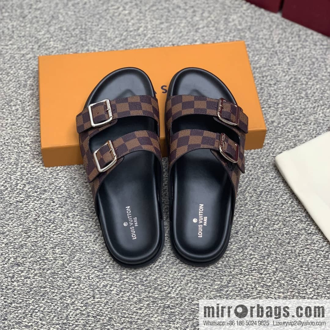 LV/Louis Vuitton with classic PVC and black men's sneakers