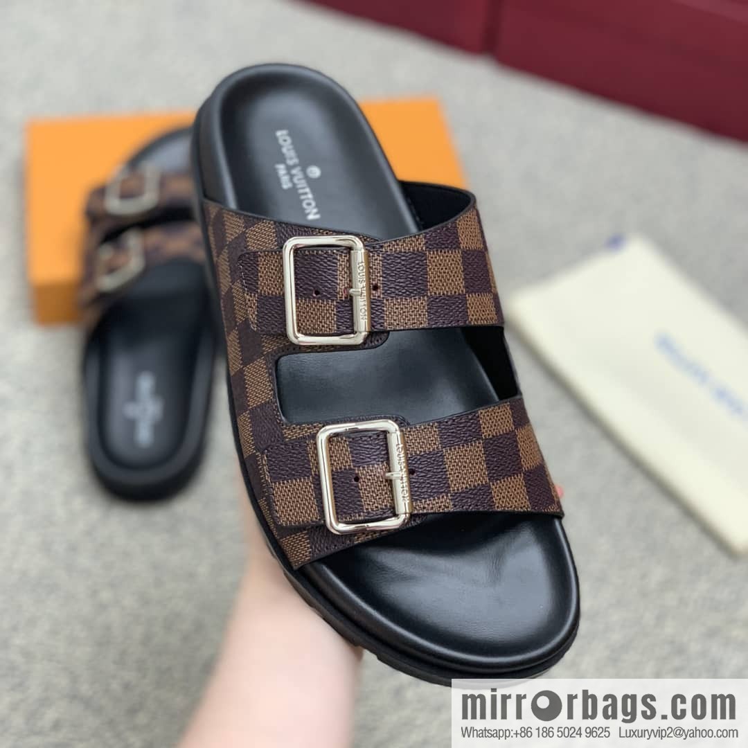 LV/Louis Vuitton with classic PVC and black men's sneakers
