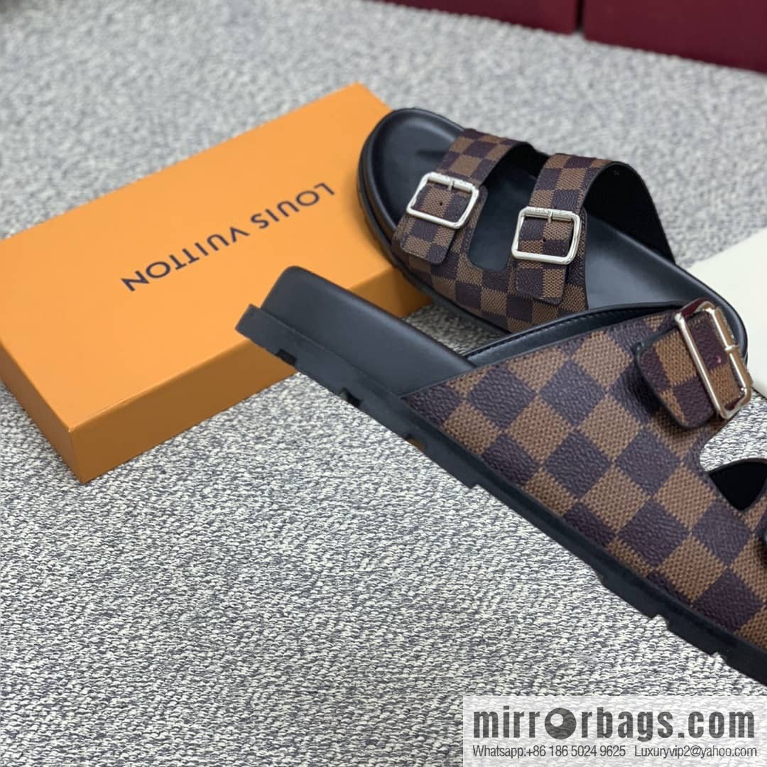 LV/Louis Vuitton with classic PVC and black men's sneakers