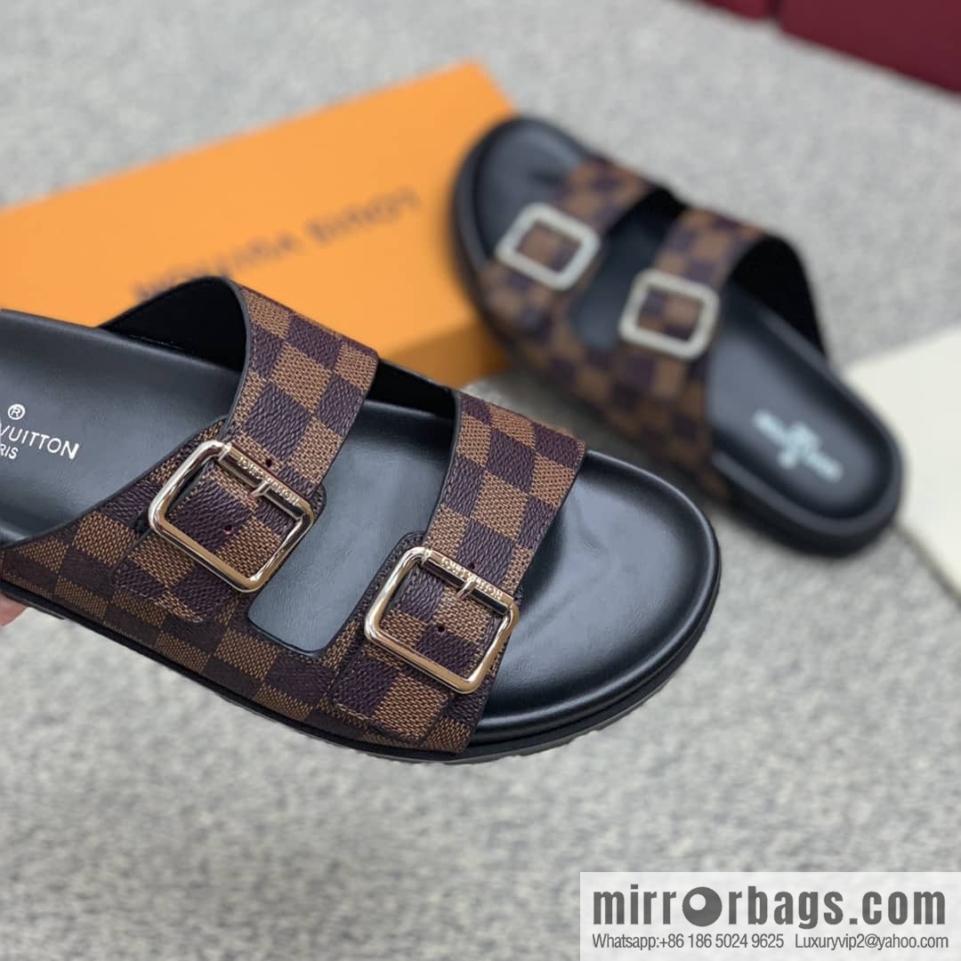 LV/Louis Vuitton with classic PVC and black men's sneakers