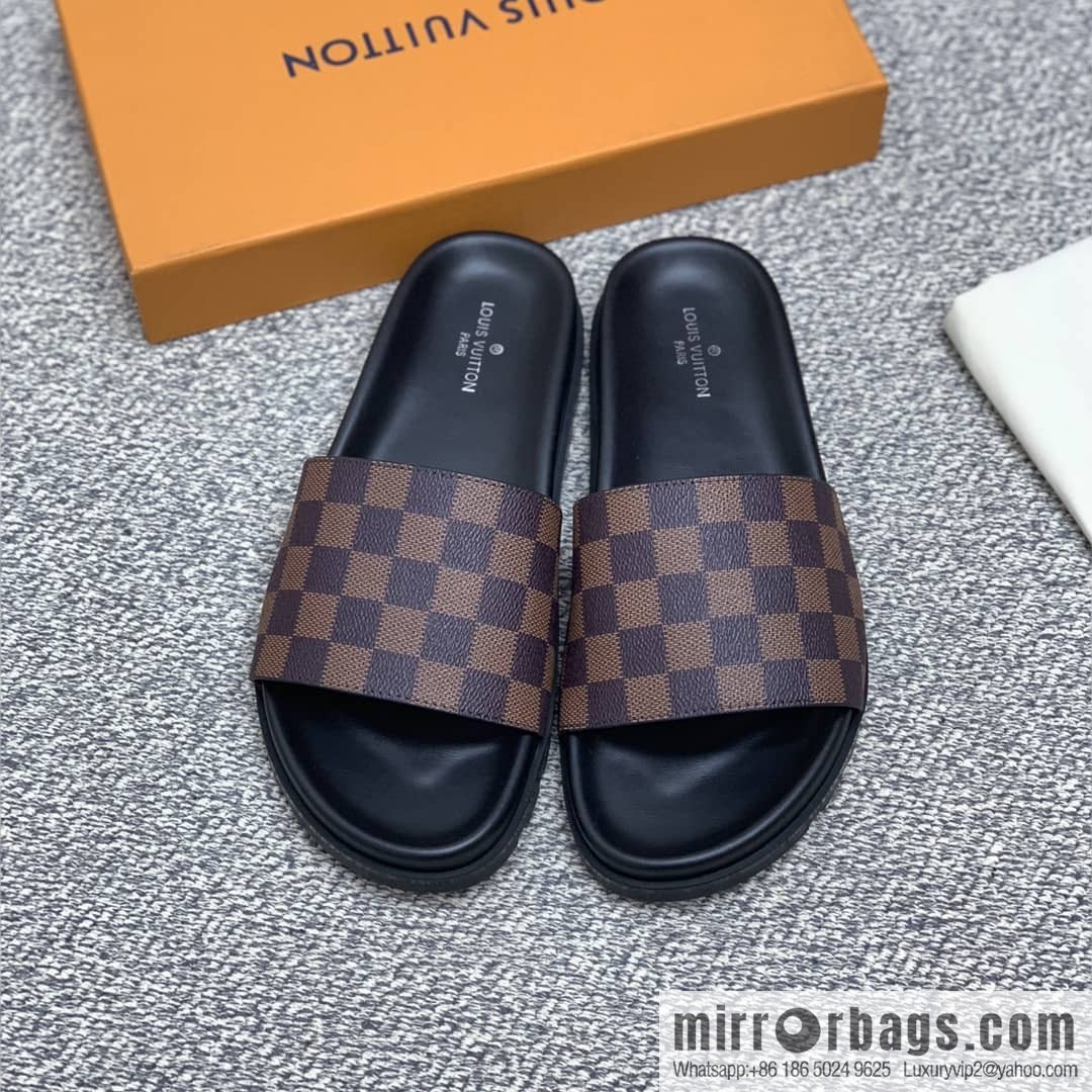 LV/Louis Vuitton with classic PVC and black men's sneakers