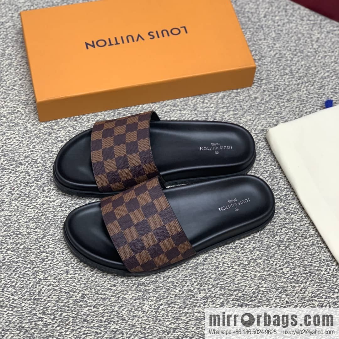 LV/Louis Vuitton with classic PVC and black men's sneakers