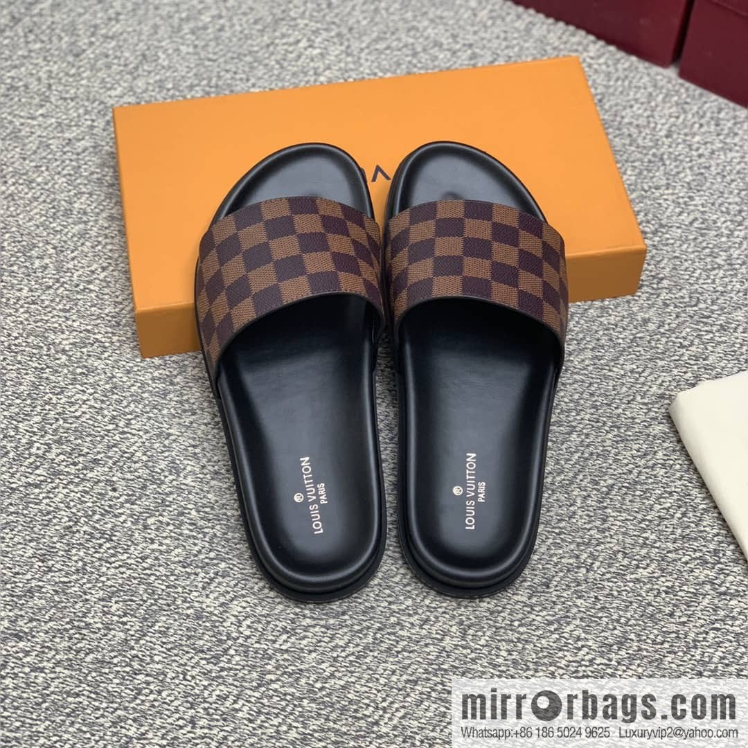 LV/Louis Vuitton with classic PVC and black men's sneakers