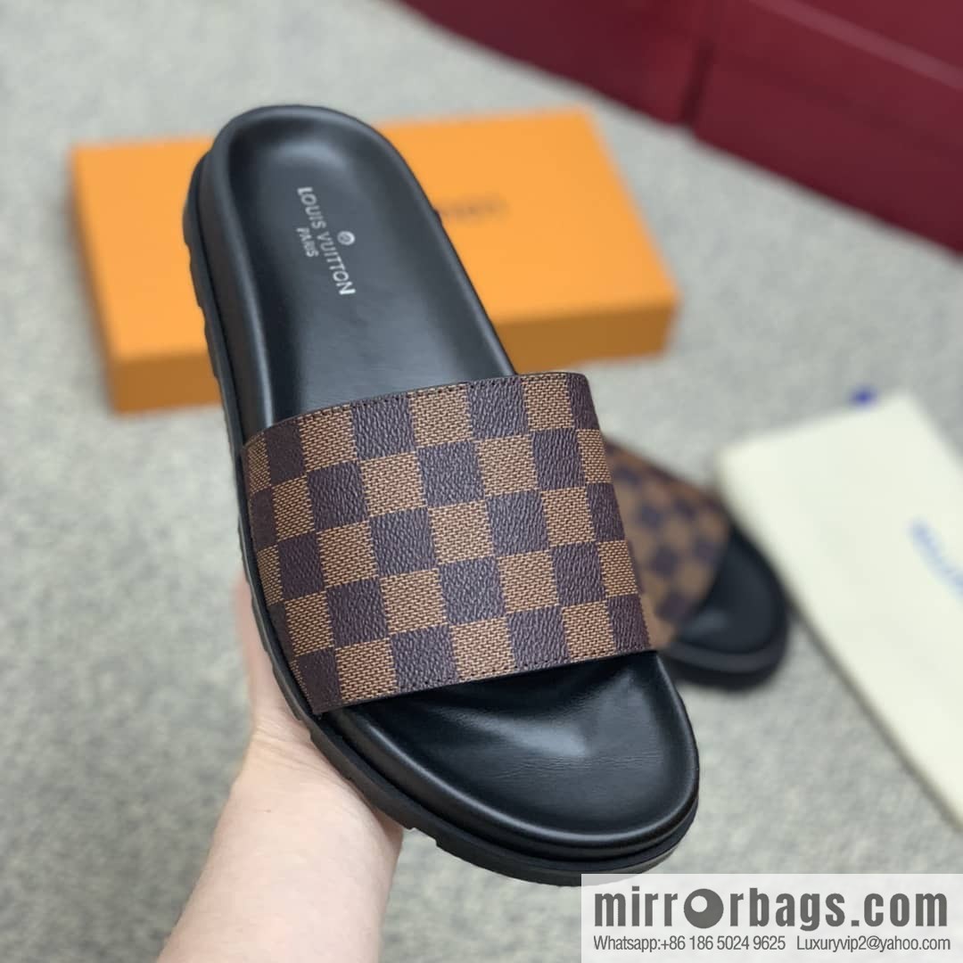 LV/Louis Vuitton with classic PVC and black men's sneakers