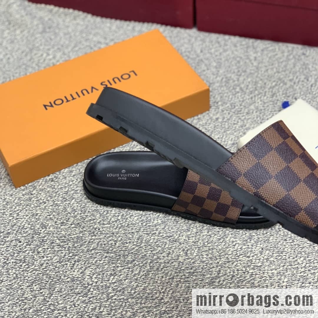 LV/Louis Vuitton with classic PVC and black men's sneakers