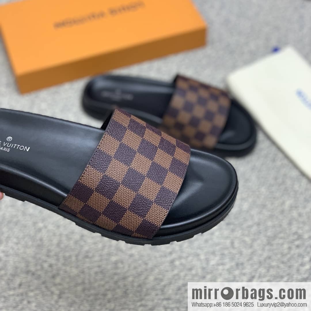 LV/Louis Vuitton with classic PVC and black men's sneakers