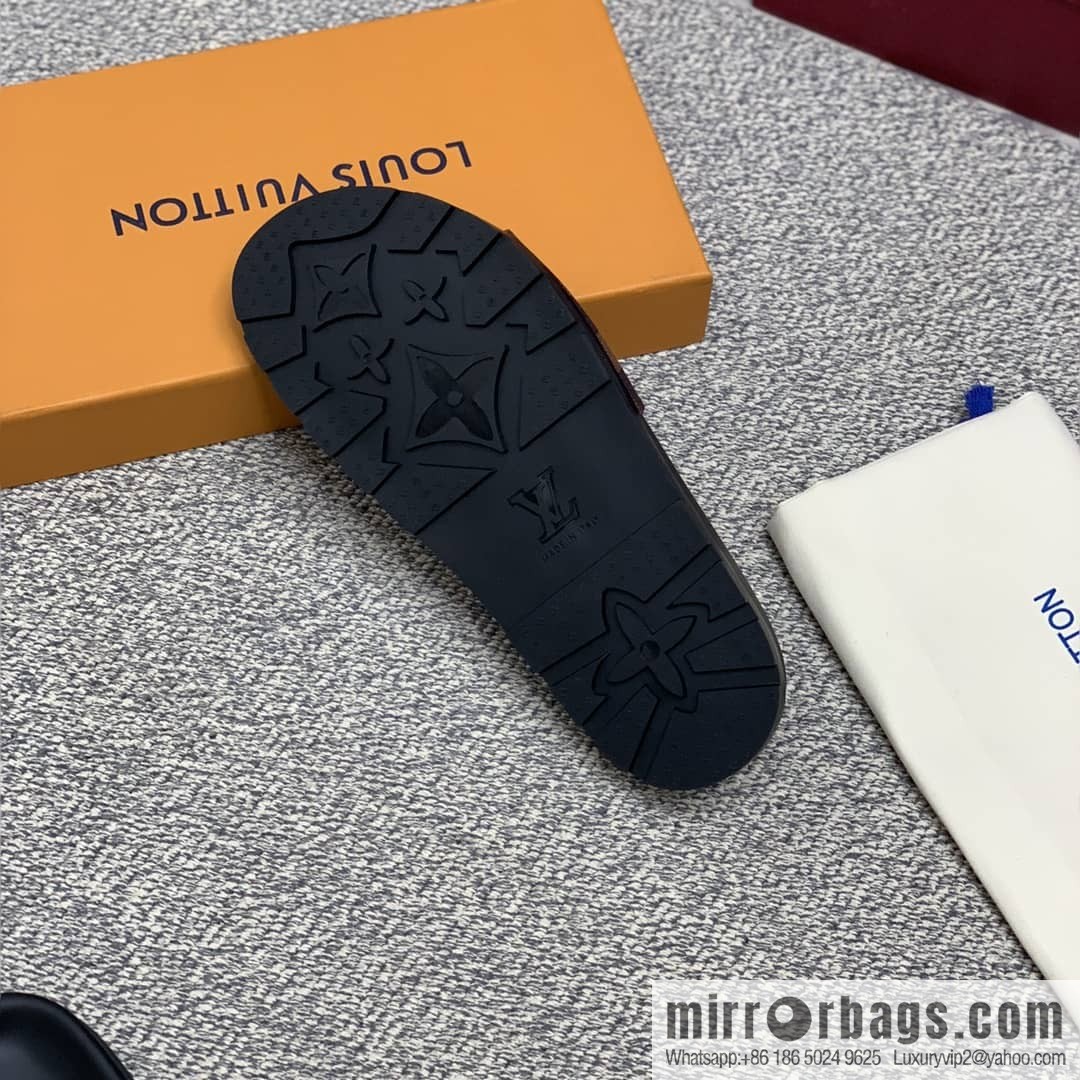 LV/Louis Vuitton with classic PVC and black men's sneakers