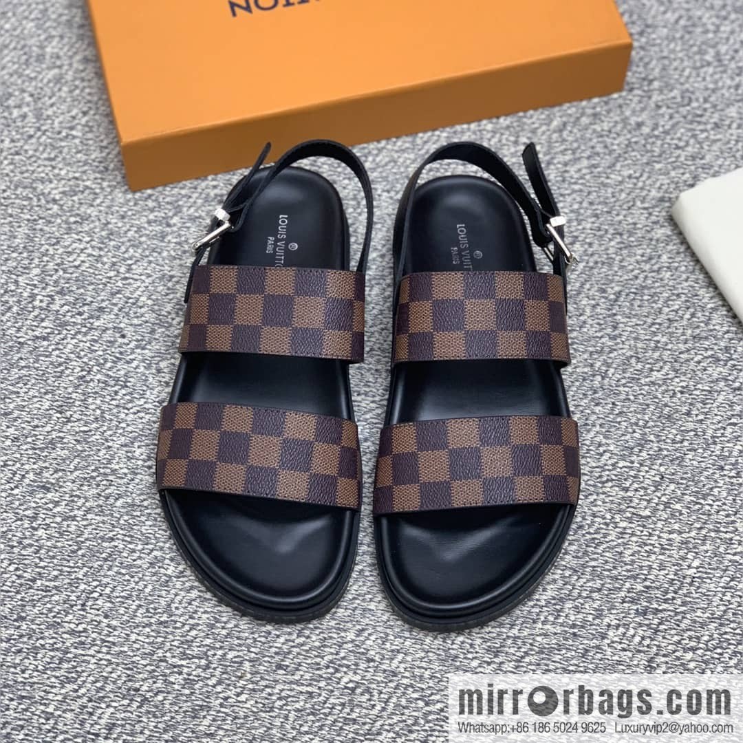 LV/Louis Vuitton with classic PVC and black men's sneakers