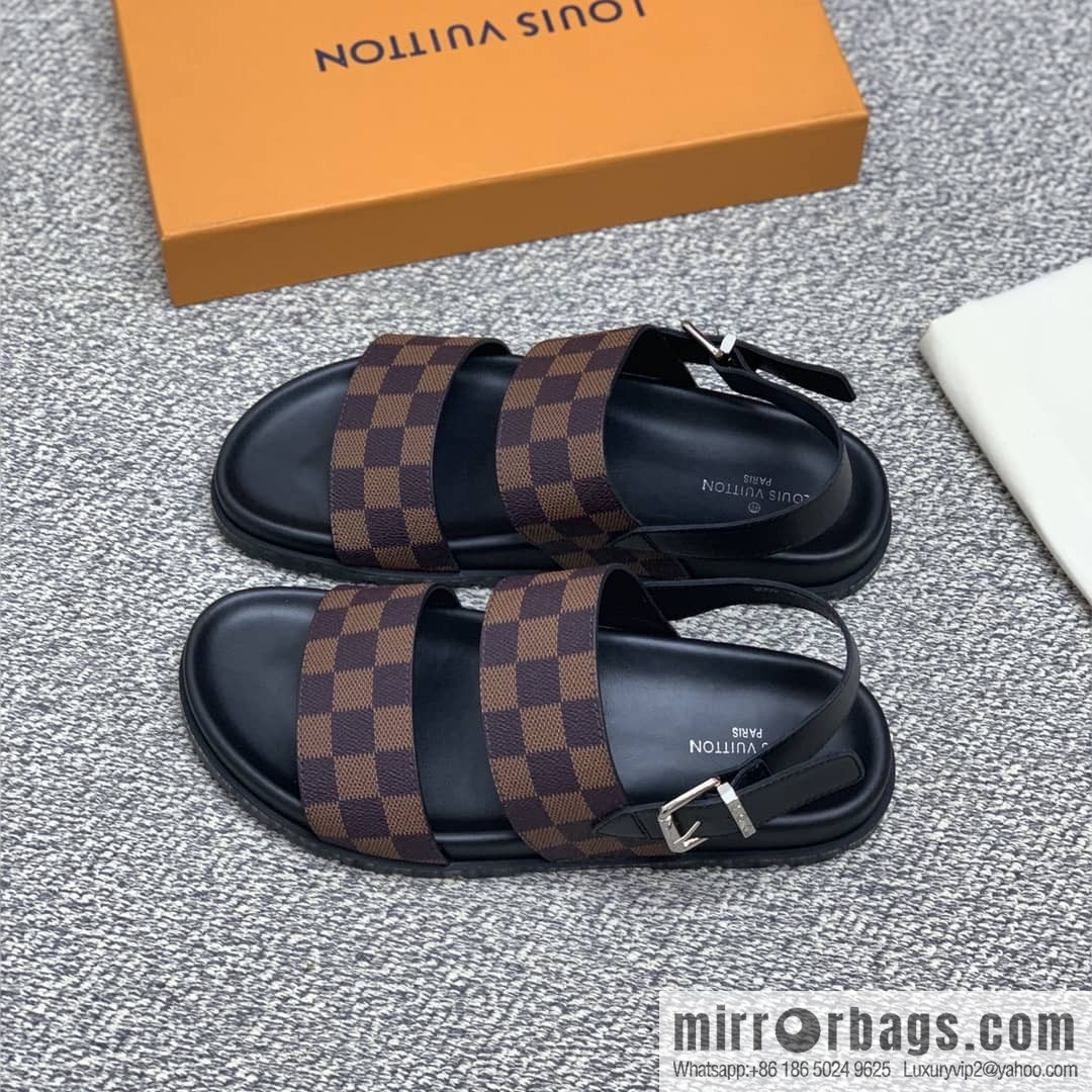 LV/Louis Vuitton with classic PVC and black men's sneakers