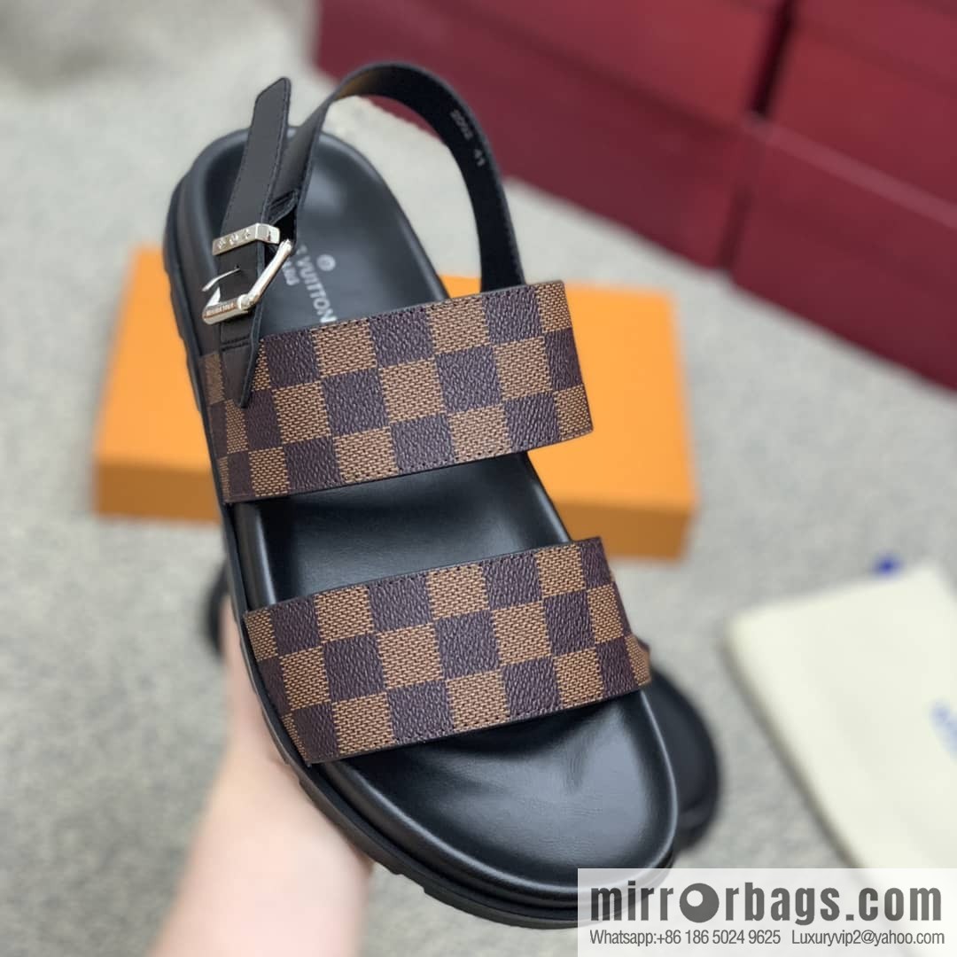 LV/Louis Vuitton with classic PVC and black men's sneakers