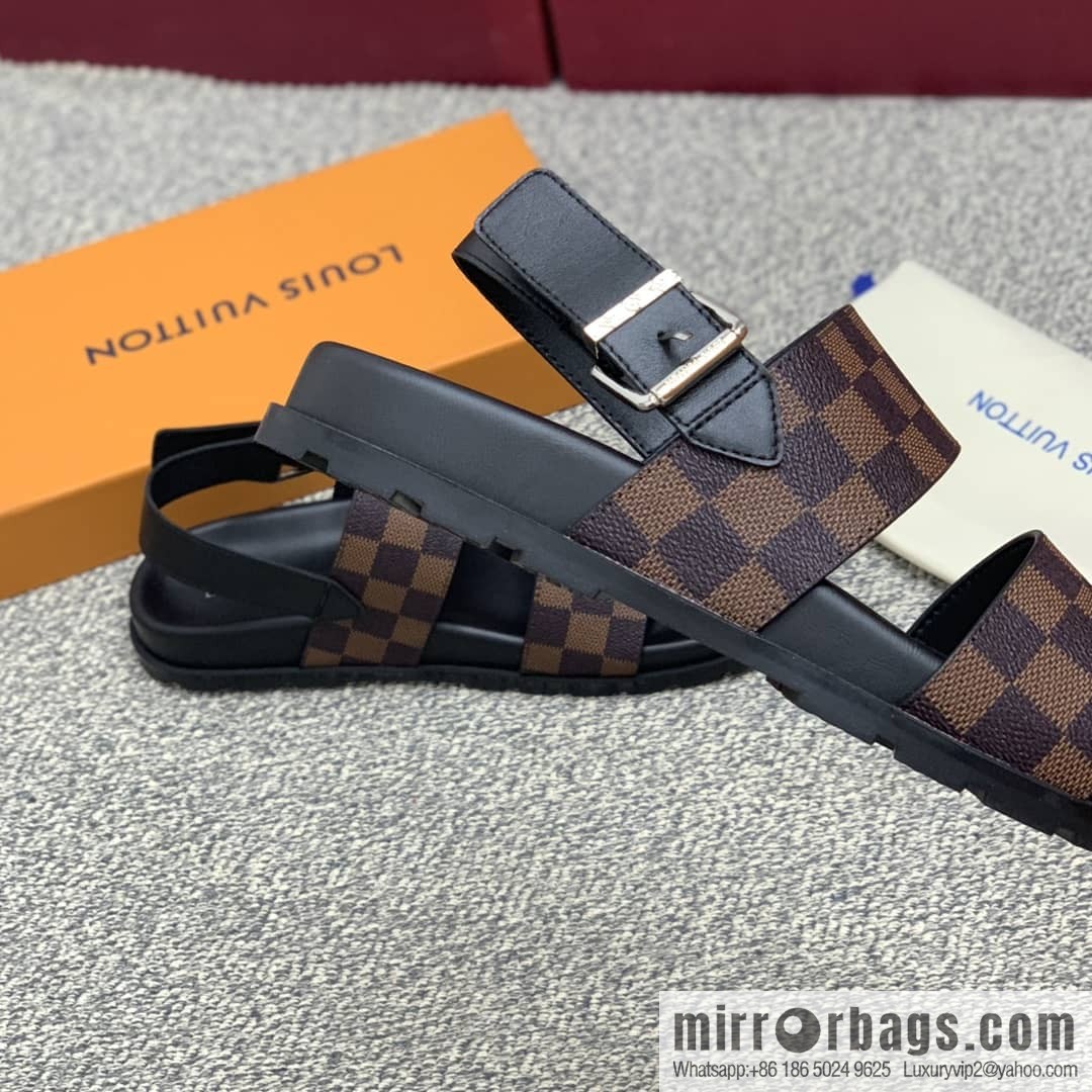 LV/Louis Vuitton with classic PVC and black men's sneakers