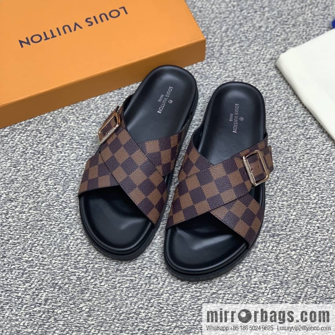 LV/Louis Vuitton with classic PVC and black men's sneakers