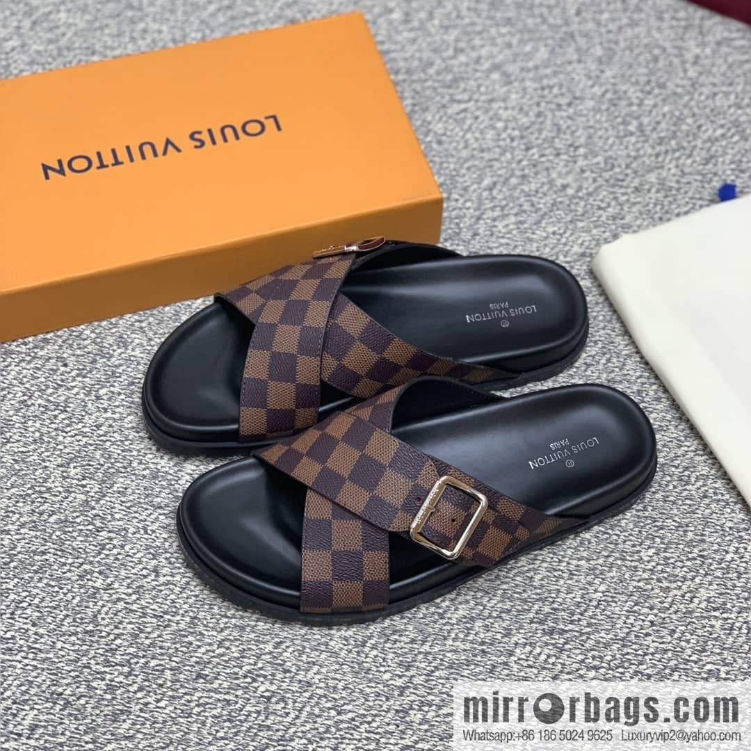 LV/Louis Vuitton with classic PVC and black men's sneakers