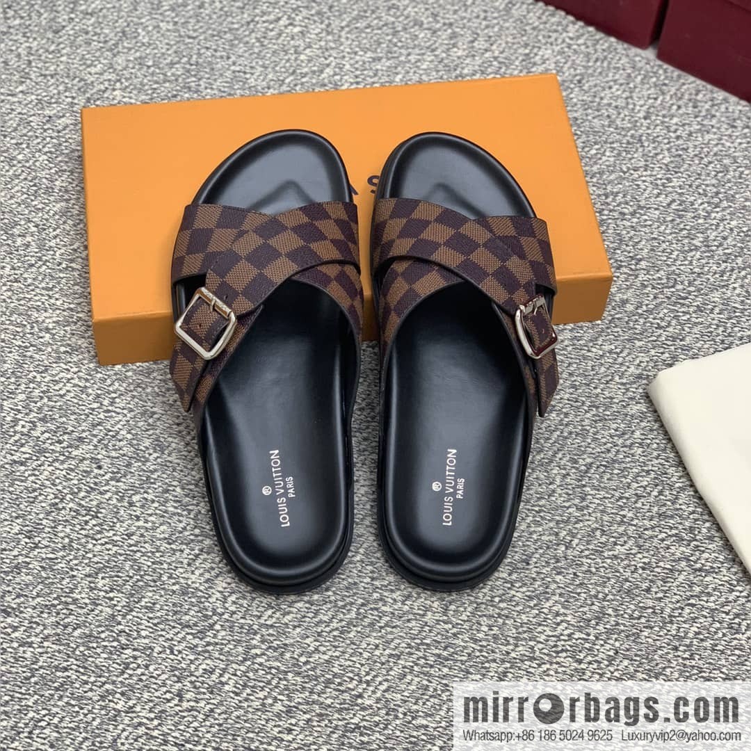LV/Louis Vuitton with classic PVC and black men's sneakers