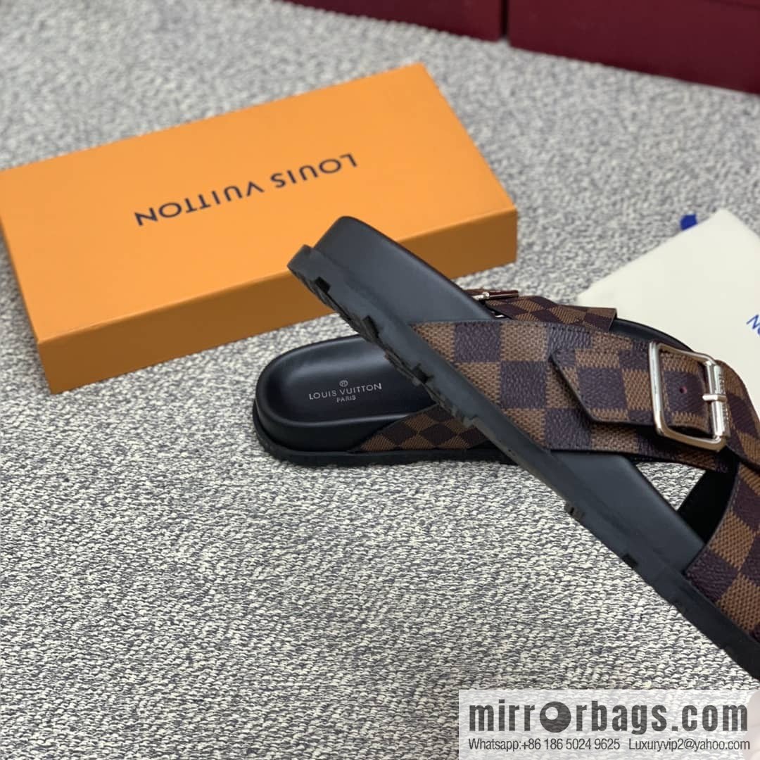 LV/Louis Vuitton with classic PVC and black men's sneakers