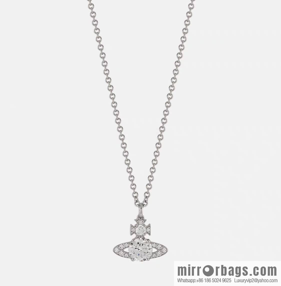 New ☑️ Vivienne Westwood Queen Mother Saturn single diamond necklace