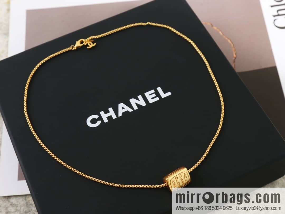 New ☑️ Chanel double c gold medieval triangle three-sided necklace
