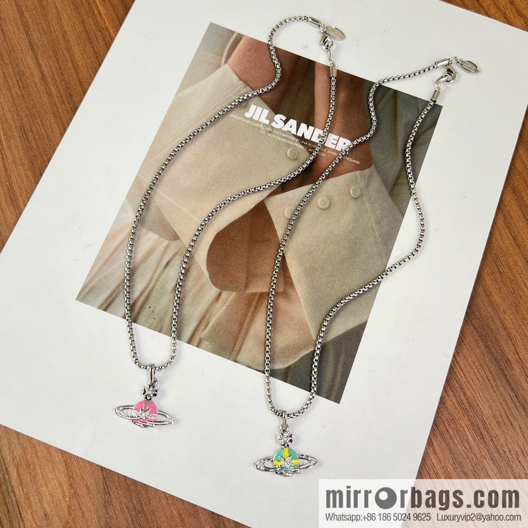 New ☑️ Vivienne Westwood Queen Mother Saturn necklace