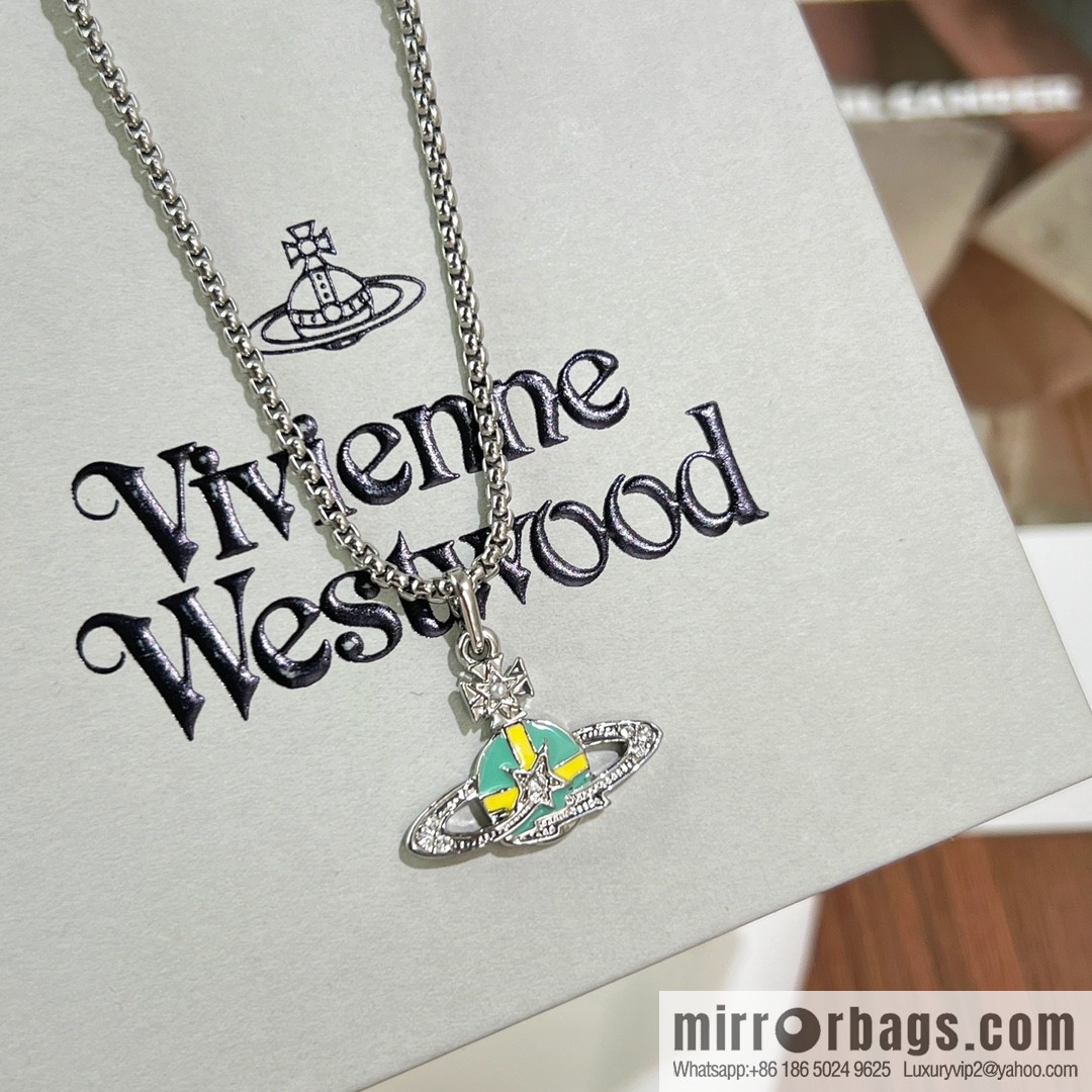 New ☑️ Vivienne Westwood Queen Mother Saturn necklace