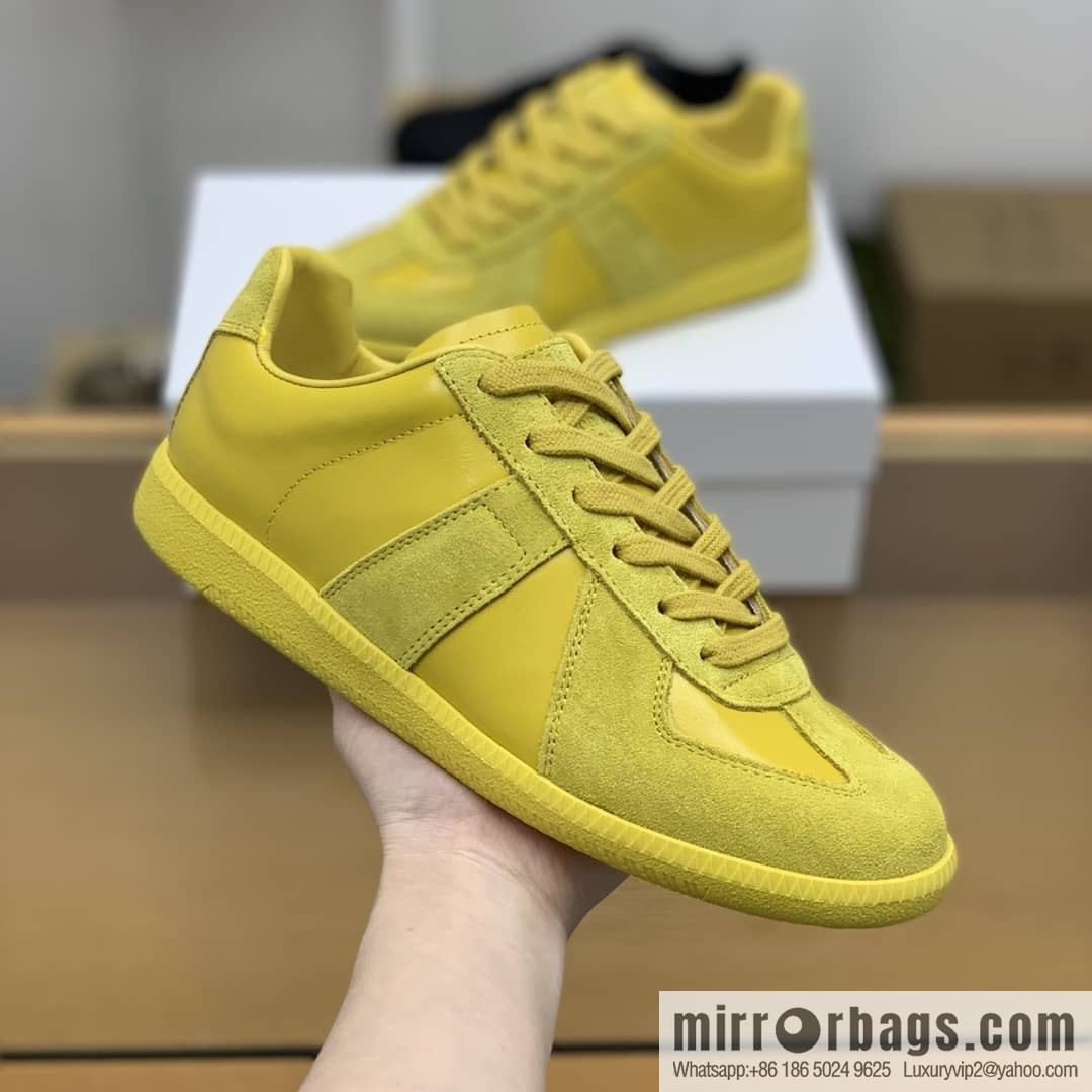 𝐌𝐚𝐢𝐬𝐨𝐧𝐌𝐚𝐫𝐠𝐢𝐞𝐥𝐚 with yellow leather (fabric) and nubuck Unisex shoes