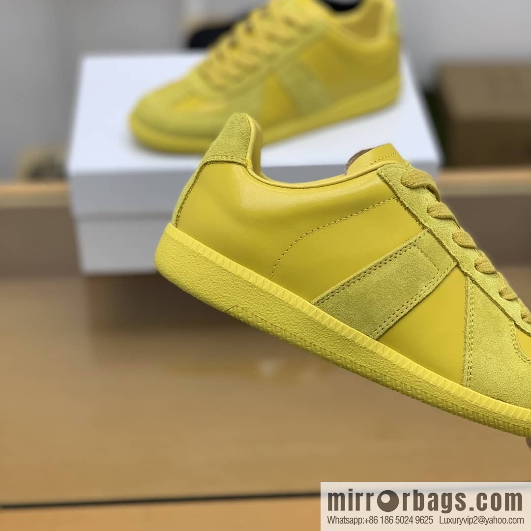 𝐌𝐚𝐢𝐬𝐨𝐧𝐌𝐚𝐫𝐠𝐢𝐞𝐥𝐚 with yellow leather (fabric) and nubuck Unisex shoes