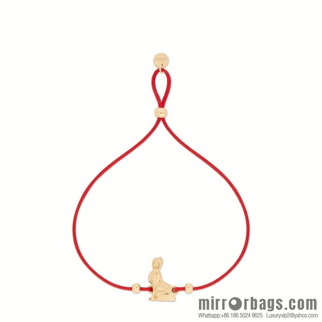 Dior rabbit 🐰 red rope bracelet hand rope