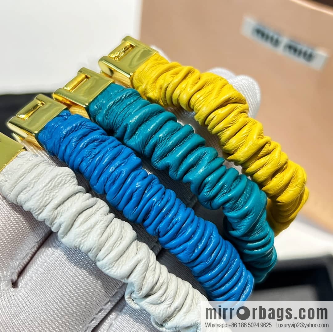 MIU MIU Miu Miu metal letter sheepskin bracelet bracelet