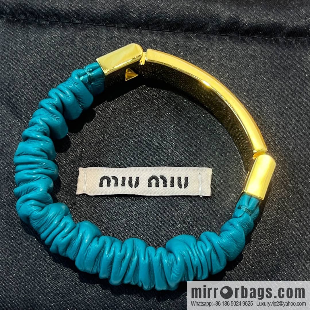 MIU MIU Miu Miu metal letter sheepskin bracelet bracelet
