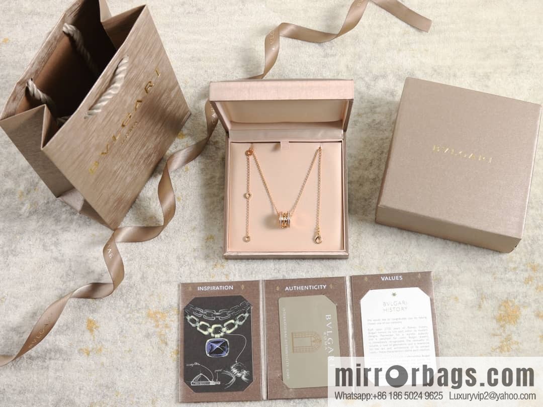 BVLGARI Bulgari double row diamond spring necklace