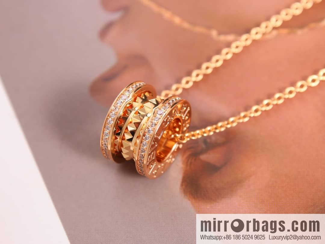 BVLGARI Bulgari double row diamond spring necklace