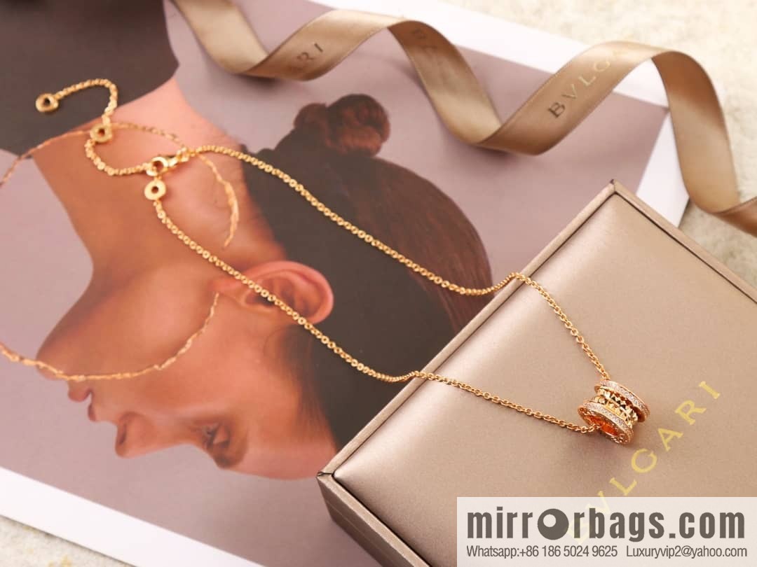 BVLGARI Bulgari double row diamond spring necklace