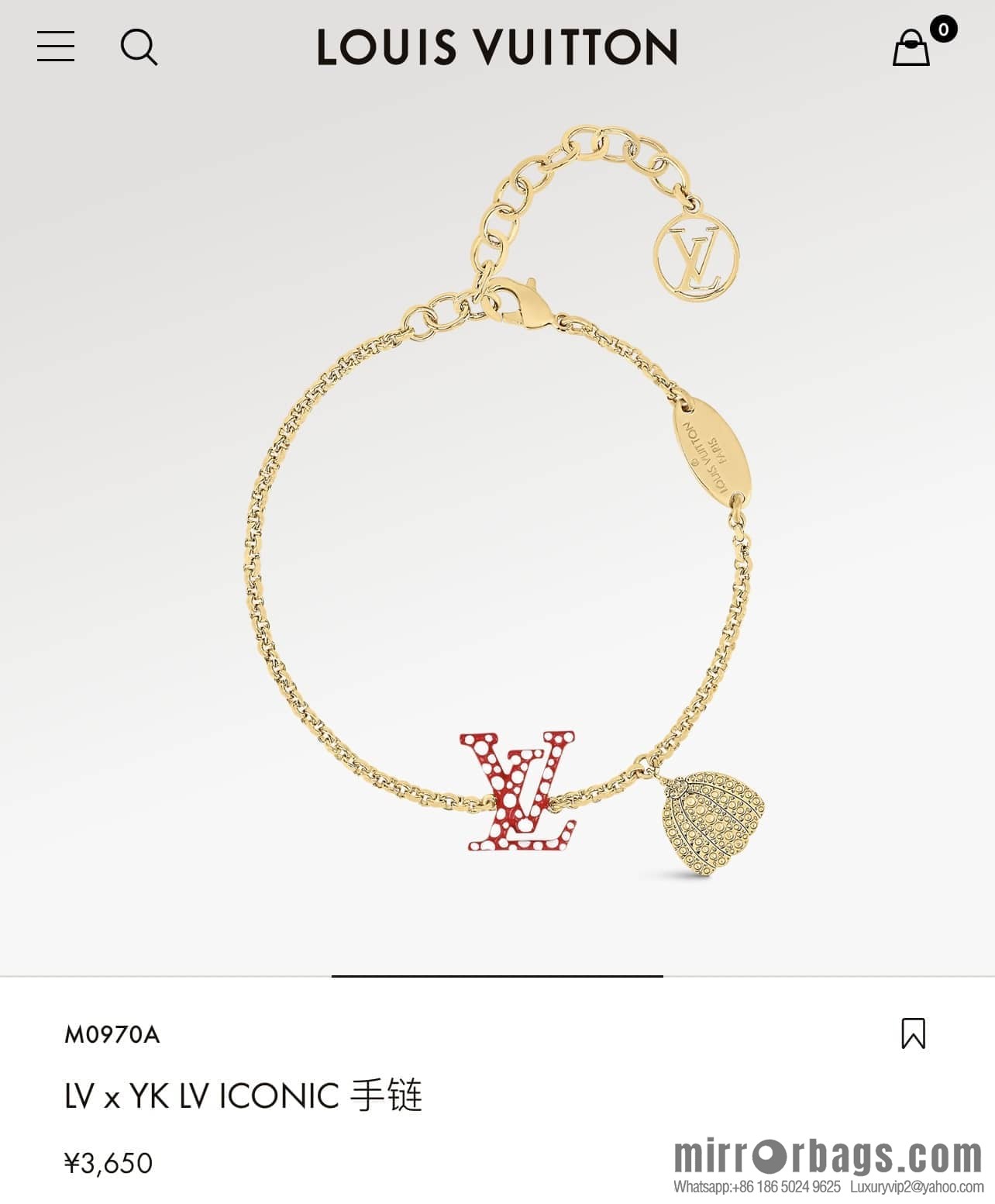 Louis Vuitton Louis Vuitton floral letter LV necklace