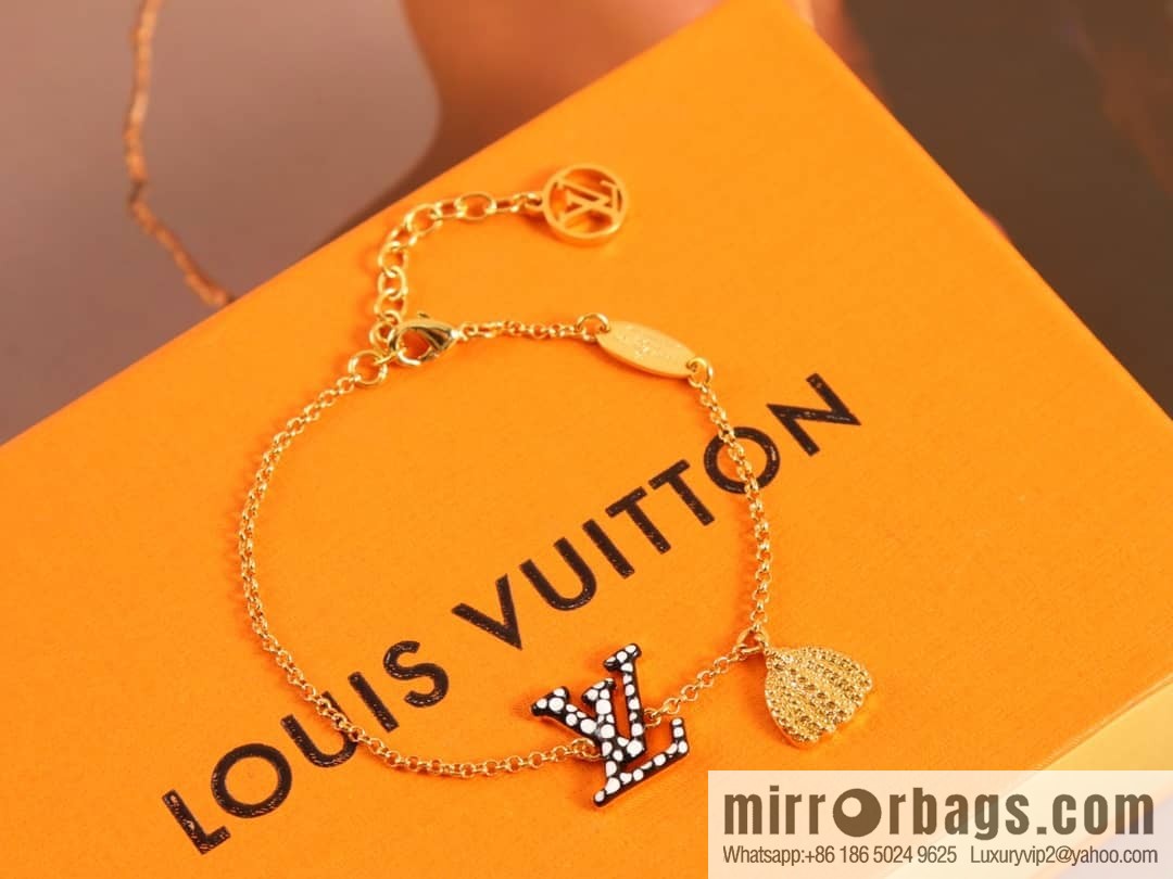 Louis Vuitton Louis Vuitton floral letter LV necklace