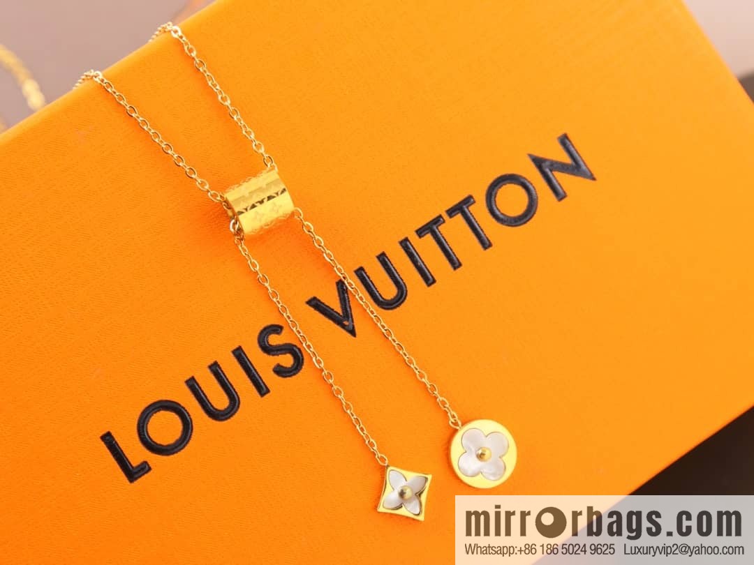 Louis Vuitton Louis Vuitton LV white shell monogram fringed necklace