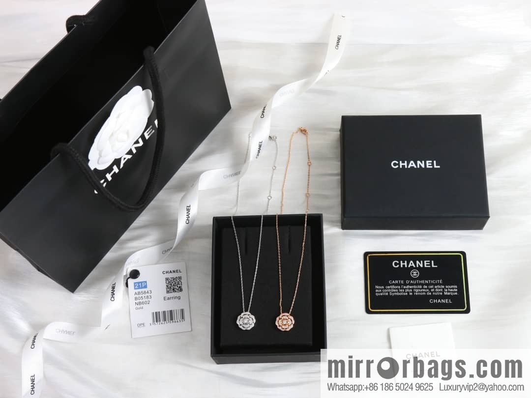 Chanel double c camellia necklace