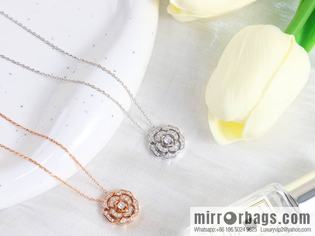 Chanel double c camellia necklace