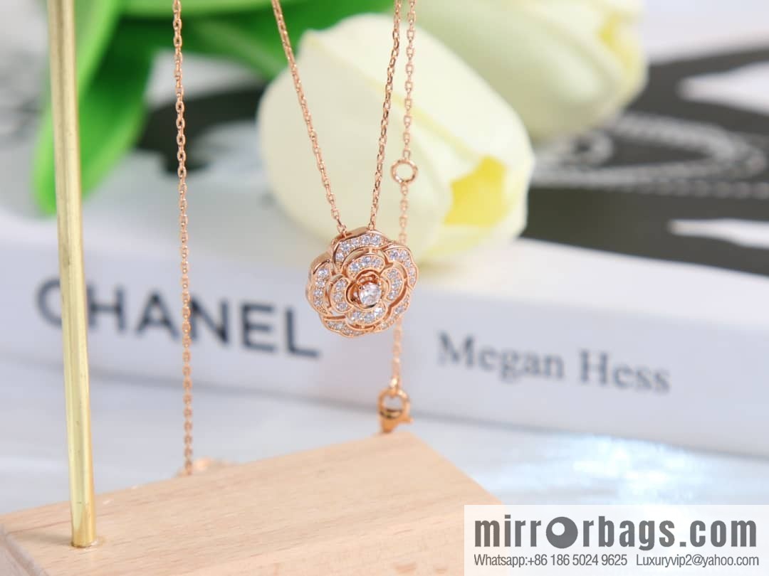 Chanel double c camellia necklace