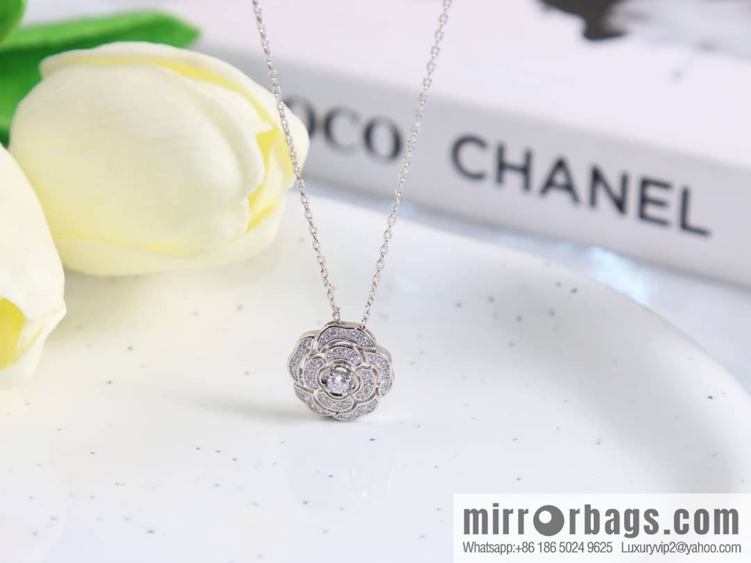 Chanel double c camellia necklace