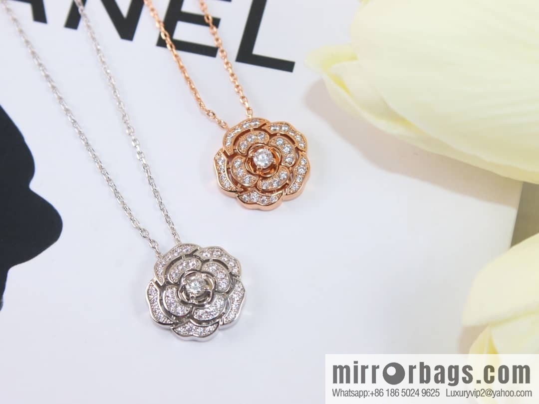 Chanel double c camellia necklace