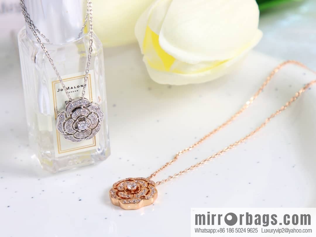 Chanel double c camellia necklace