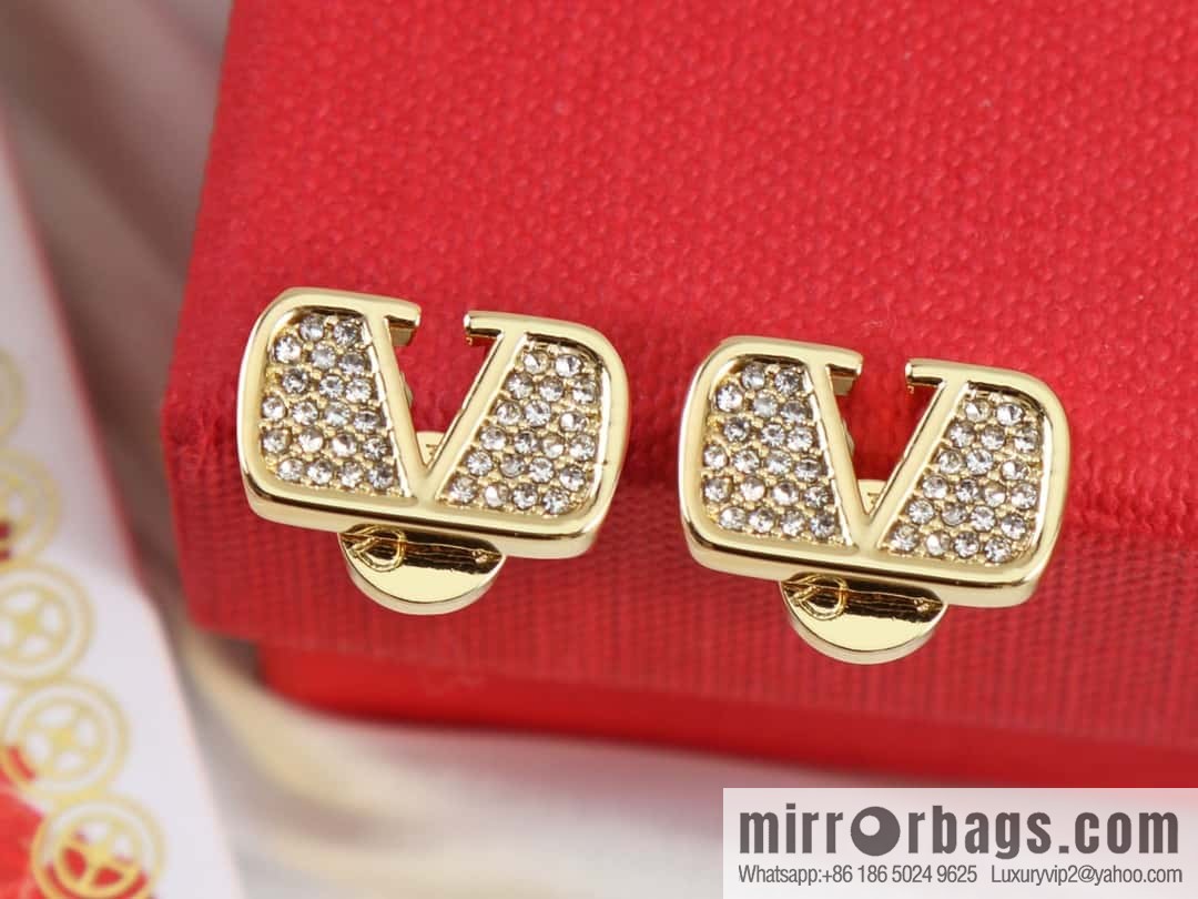 New ☑️ Valentino gold full diamond earrings