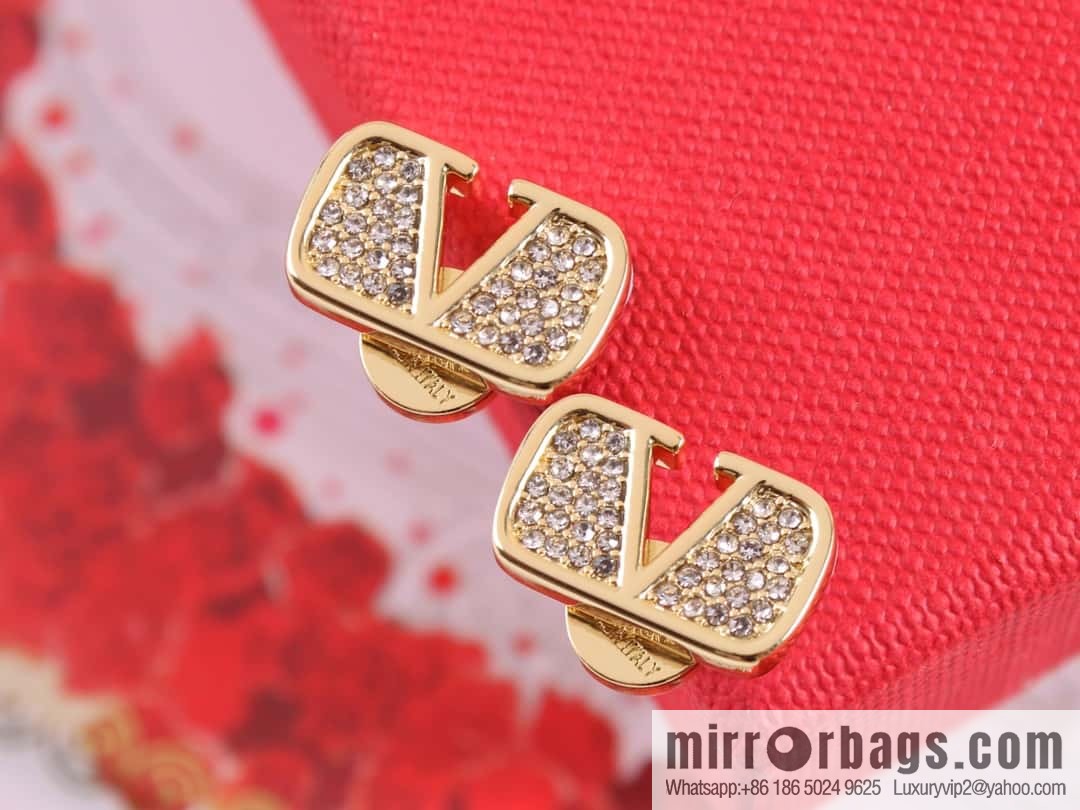 New ☑️ Valentino gold full diamond earrings