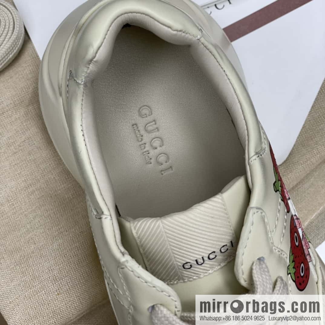 Gucci Gucci [New G Replica Luxury Handbag High Version] Unisex Vintage sneakers