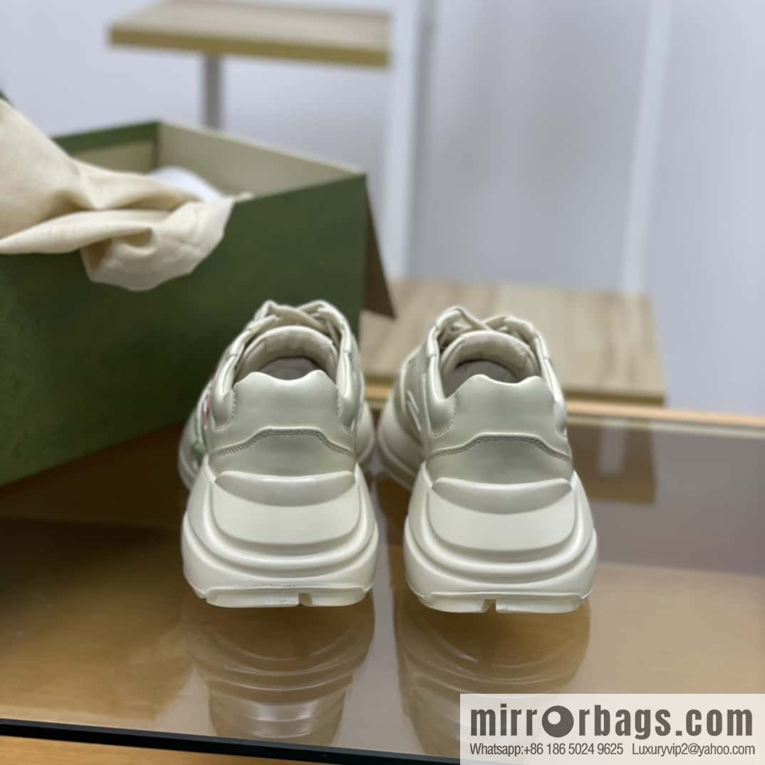 Gucci Gucci [New G Replica Luxury Handbag High Version] Unisex Vintage sneakers